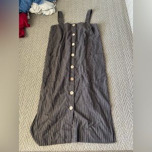 Brown Pin Striped Dress Size Large